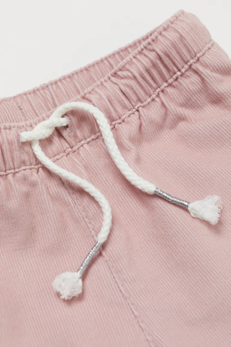 Штани вельветові на підкладці для дівчинки H&amp;M 0873012-001 092 см (18-24 months) рожевий  79984