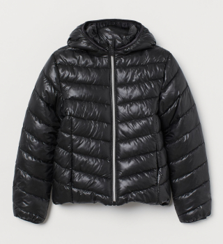 Куртка демісезонна    легка та тепла для дівчинки H&amp;M 0782179 134 см (8-9 years) чорний 73003