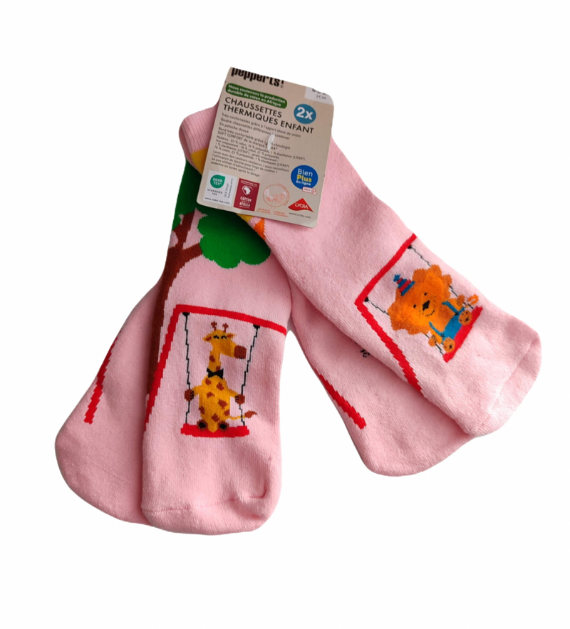 Шкарпетки 31-34   2 пари махра для дівчинки Pepperts 426500 рожевий 84776