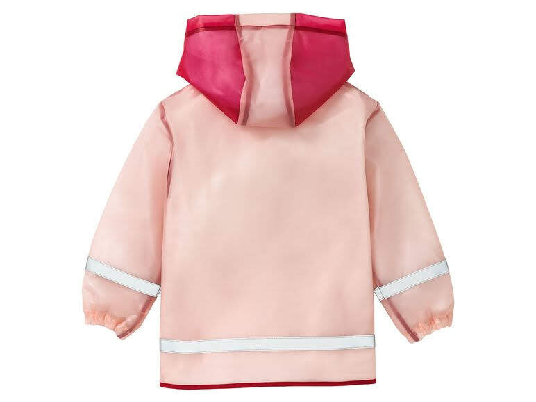 Куртка-дощовик 086-92 см (12-24 months)   прозора для дівчинки Lupilu 312513 рожевий 72848