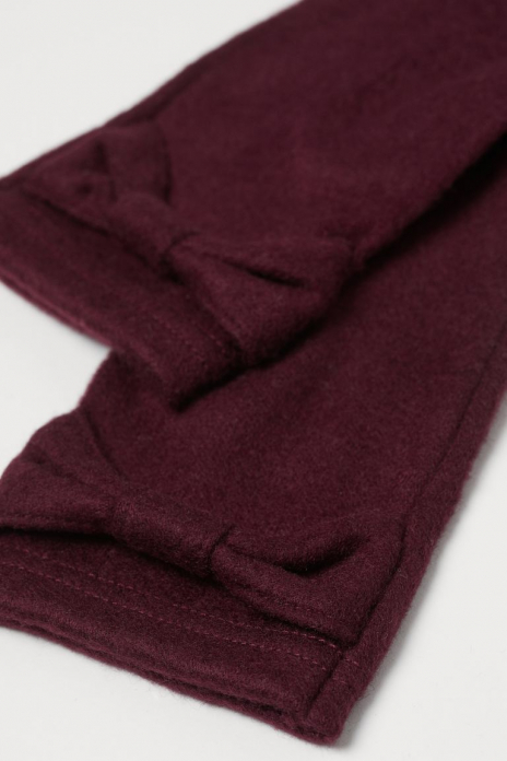 Перчатки  для жінки H&amp;M 0754758003 40 / L бордовий 62234
