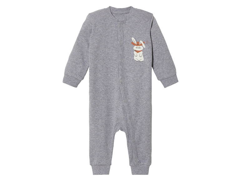 Чоловічок бавовняний на кнопках для хлопчика Lupilu 450535 074-80 см (6-12 months) сірий  89846