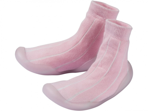 Шкарпетки-капці    з антиковзною гнучкою підошвою для дівчинки Lupilu 332335 розмір взуття 26/27 рожевий 67451