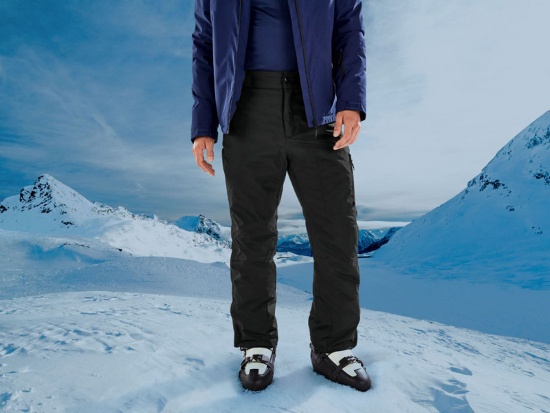 Гірськолижні штани 50,L   спорт сноуборд утеплені для чоловіка Crivit 363700 чорний 72642