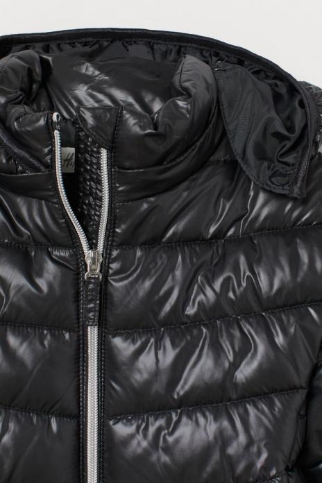 Куртка демісезонна 134 см (8-9 years)   легка та тепла для дівчинки H&amp;M 0782179 чорний 73003