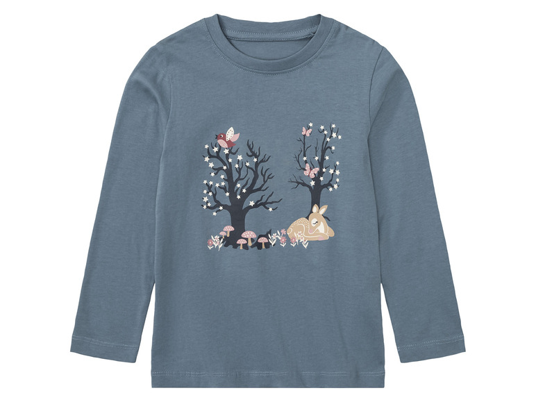 Піжама (лонгслів і штани) для дівчинки Lupilu 416696 122-128 см (6-8 years) синій  84923