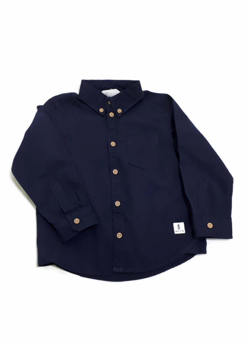 Рубашка  для хлопчика H&amp;M 0620957 092 см (18-24 months) темно-синій 60165