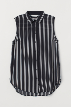 Блузка без рукавів для жінки H&amp;M 0697050-014 40 / M (EU) чорно-білий  82476