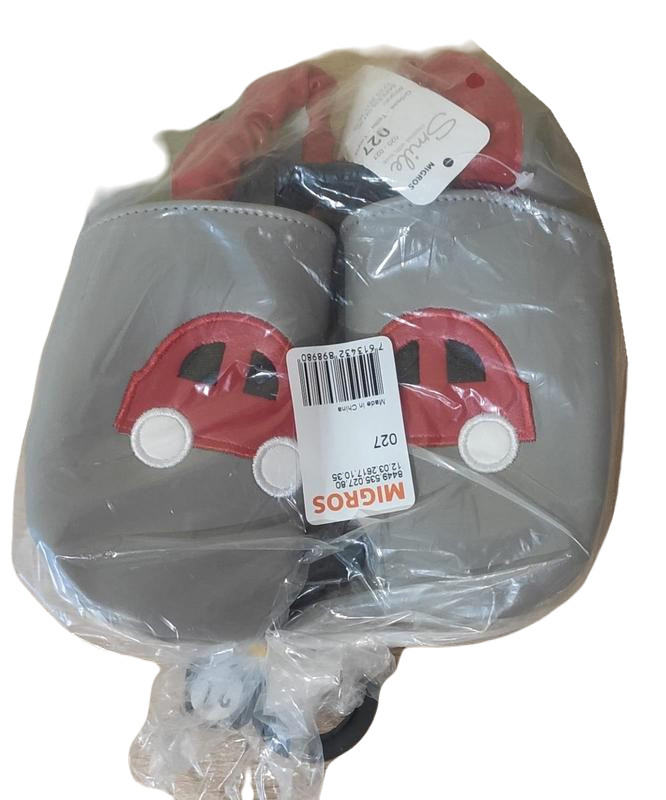 Чешки 24   екошкіра для хлопчика Migros 8449.535 сірий 84274