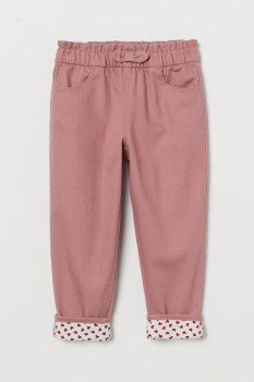Штани вільного крою для дівчинки H&amp;M 0935912-001 098 см (2-3 years) рожевий  79981
