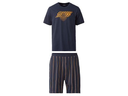 Піжама (футболка і шорти) для чоловіка Livergy 371555 40 / L темно-синій 73024