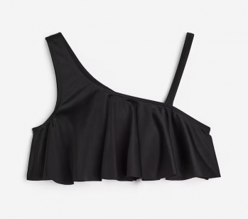 Верхня частина купальника 134-140 см (8-10 years)   з воланами для дівчинки H&amp;M 1049208-005 чорний 92132