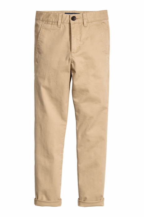 Штани бавовняні з кишенями для хлопчика H&amp;M 0490676001 170 см (14-15 years) бежевий 61916