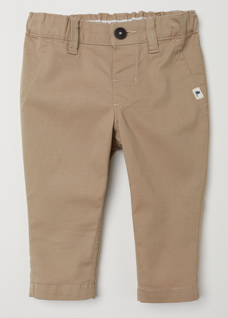 Штани  для хлопчика H&amp;M 0564523004 092 см (18-24 months) бежевий 65983