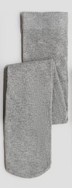 Колготки 134-140 см (8-10 years)   бавовняні для дівчинки H&amp;M 0293433047 сірий 59305