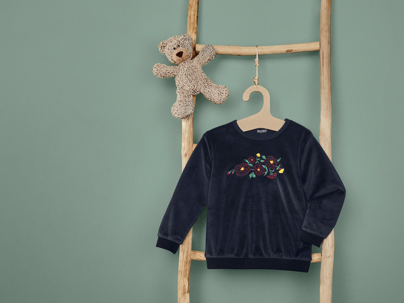 Світшот плюшевий для дівчинки Lupilu 431183 098-104 см (2-4 years) темно-синій  88229