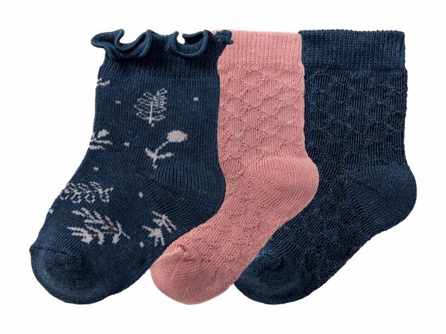 Шкарпетки 3 пари  для дівчинки Lupilu 315310 розмір взуття 11-14 (0-3 months) Різнобарвний 66838