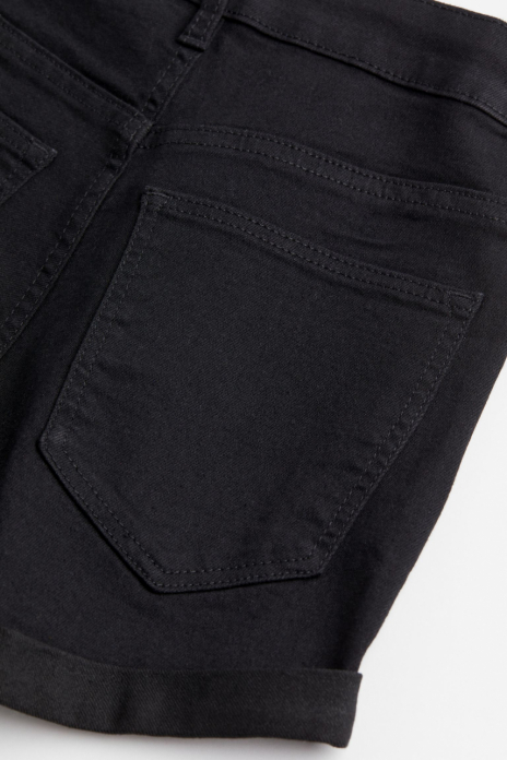 Шорти джинсові з відворотами для жінки H&amp;M 0816423-001 40 / L (EU) чорний  80303