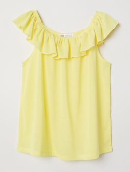 Блузка 158-164 см (12-14 years)   трикотажна для дівчинки H&amp;M 0619777006 жовтий 63538