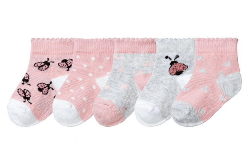Шкарпетки 5 пар  для дівчинки Lupilu 357387 розмір взуття 15-18 (3-12 months) Різнобарвний 66835