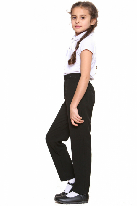 Штани 110 см (4-5 years)  Regular Fit класичні шкільні для дівчинки Smart Start 357974 чорний 81635