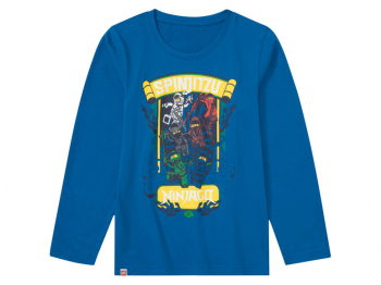 Футболка-лонгслів бавовняна з принтом для хлопчика Disney 391697 122-128 см (6-8 years) синій  90369