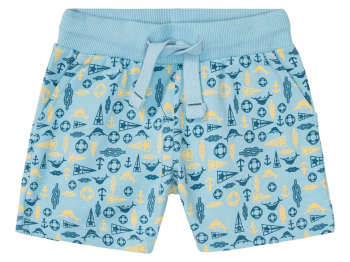 Шорти (звич.) бавовняні з принтом для хлопчика Lupilu 371722 086-92 см (12-24 months) блакитний  90645