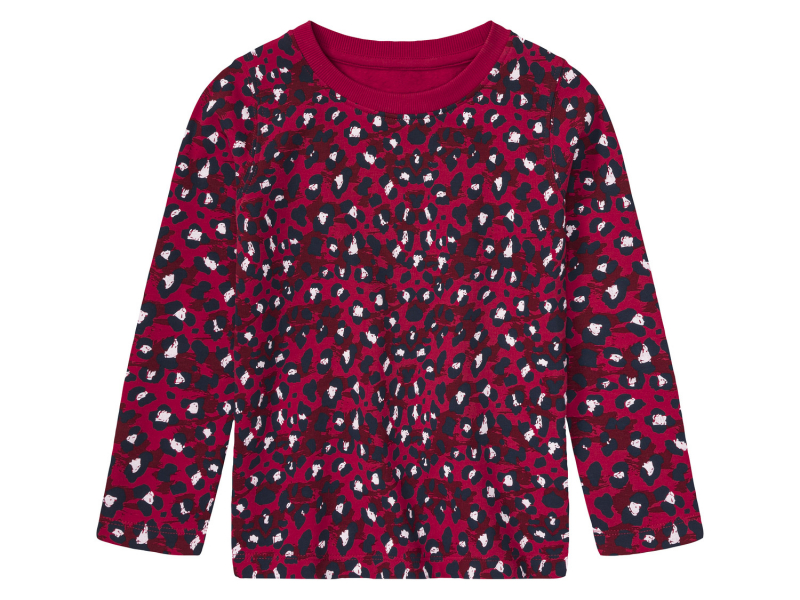 Футболка-лонгслів 098-104 см (2-4 years)   з начосом для дівчинки Lupilu 427345 бордовий 84132