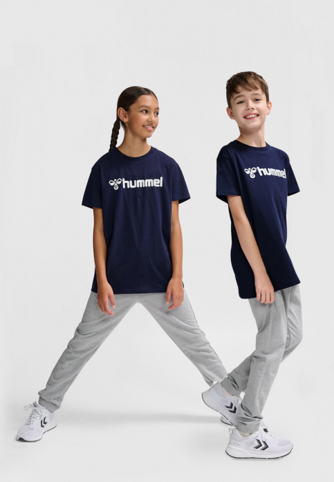 Футболка (звич.) з логотипом для хлопчика Hummel 205583 146 см (10-11 years) темно-синій  90176
