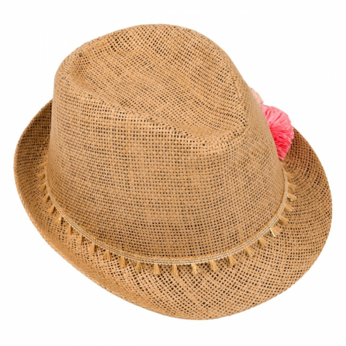 Шляпа обхват 51-52 (110-116 см)   з паперової соломки для дівчинки Kiabi WA274 бежевий 67520