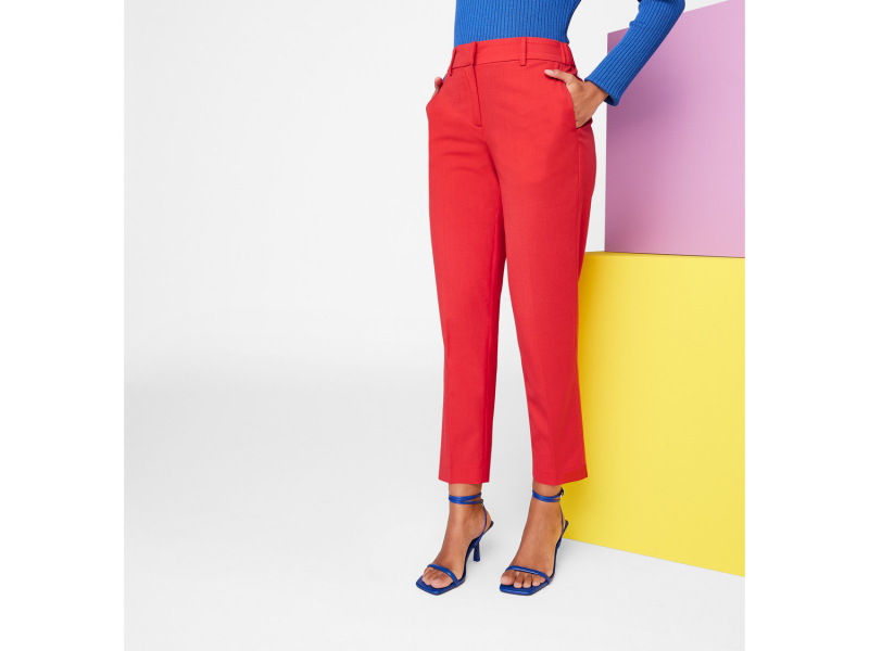 Штани 38,S Slim Fit  довжиною до щиколотки для жінки Esmara 435035 червоний 91299