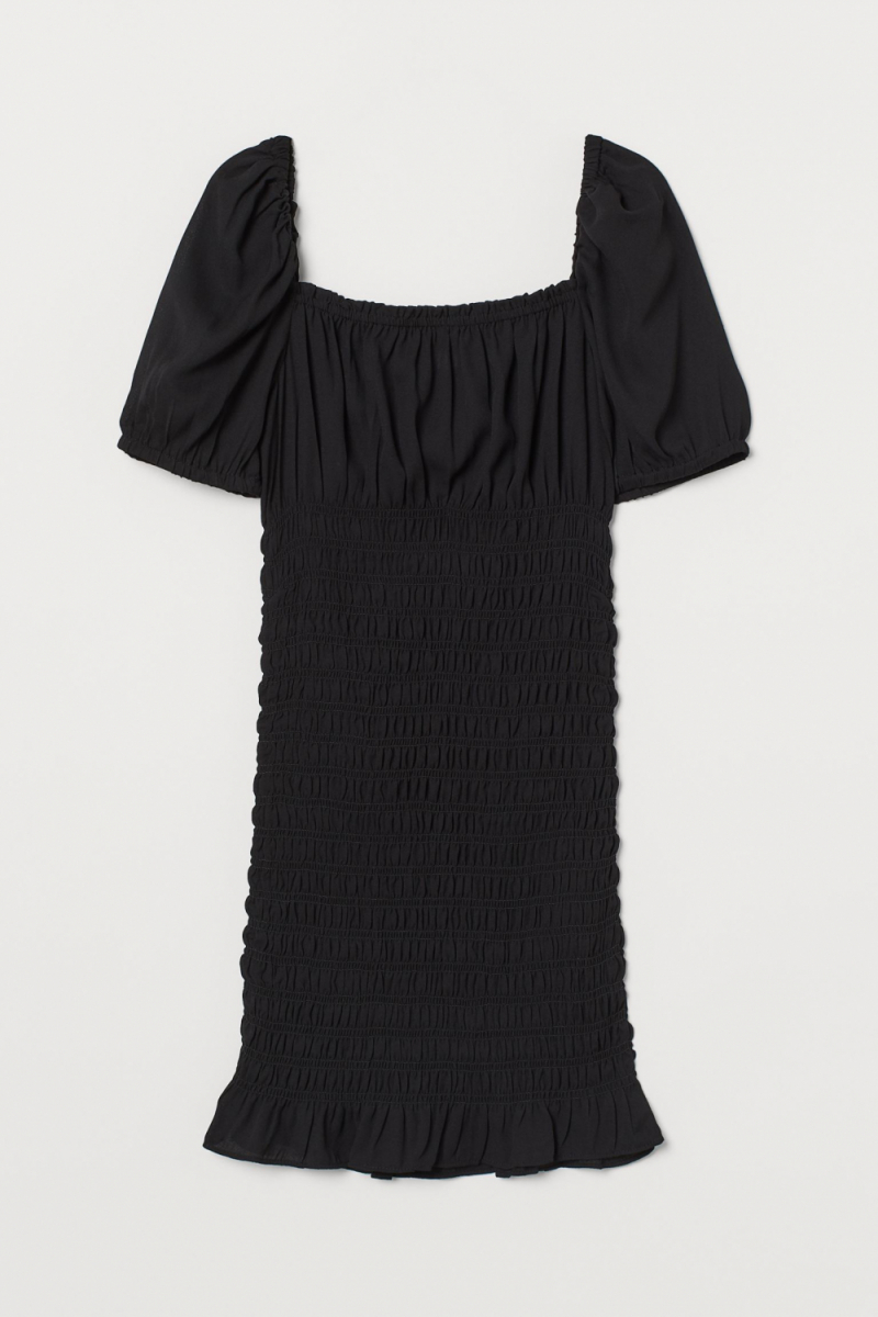 Плаття з зібраною спідницею для жінки H&amp;M 0950703-001 40 / M (EU) чорний  82423