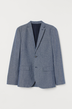 Пиджак приталенного кроя для мужчины H&amp;M 0789407-003 50,L Синий  80017