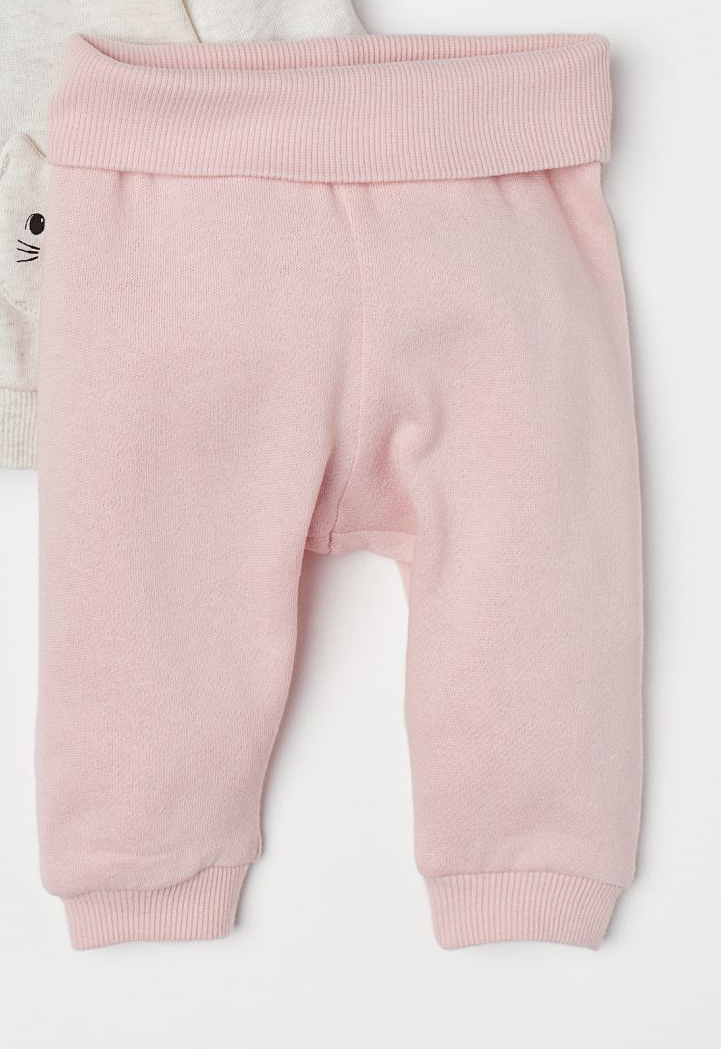 Штани  для дівчинки H&amp;M 0700461002 056 см (1-2 months) рожевий 61971