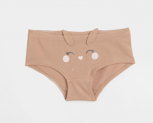 Трусики 110-116 см (4-6 years) хіпстери для дівчинки H&M 0651030-033 коричневий 90802 Трусики 110-116 см (4-6 years) хіпстери для дівчинки H&M 0651030-033 коричневий 90802