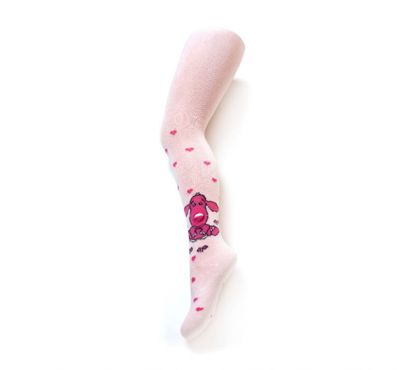 Колготки із 3D малюнком для дівчинки Be Snazzy RA-52 080-86 см (9-18 months) рожевий  78433