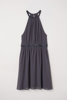 Сукня (плаття) 34,XS   без рукавів для жінки H&amp;M 0634153-003 сірий 82422
