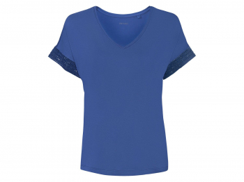 Футболка (звич.) з мереживною вставкою для жінки Esmara 357253 34 / XS синій  89889