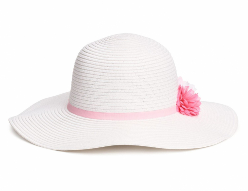 Шляпа  для дівчинки H&amp;M 0546773002 обхват 51-52 (110-116 см) білий 64999