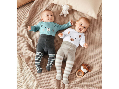 Колготки 086-92 см (12-24 months)   махрові для хлопчика Lupilu 393193 графітовий 83776