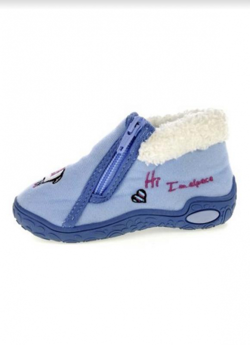 Текстильні капці    на флісі для дівчинки Lupilu 305736 розмір взуття 25 блакитний 72679