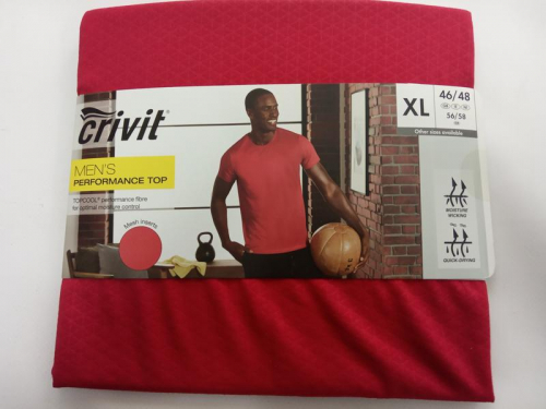 Спортивна футболка  для чоловіка Crivit 292344 42 / XL червоний 66704