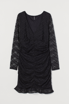 Плаття XS   з мережива для жінки H&amp;M 0919040-001 чорний 82432