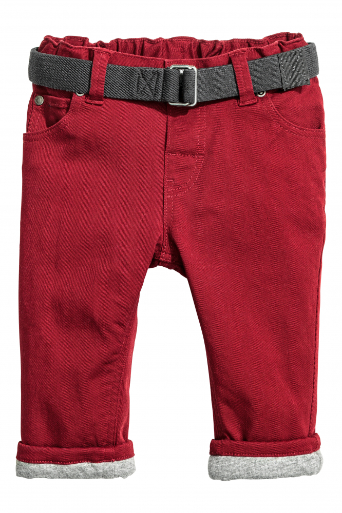 Штани  для хлопчика H&amp;M BDO56901 086 см (12-18 months) червоний 56901