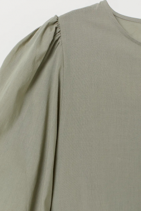 Блузка прямого крою для жінки H&amp;M 0838816-002 36 / S (EU) хакі  82481