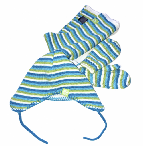 Шапка + шарф + рукавиці  для хлопчика Primark 12129 обхват 49-50 (86-92 см) зелений 57198