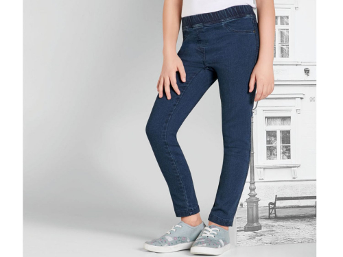 Джегінси 152 см (11-12 years)  Skinny на резинці для дівчинки Pepperts 328239 темно-синій 85979