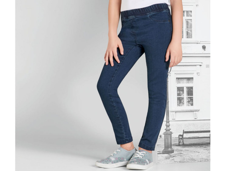 Джегінси 152 см (11-12 years)  Skinny на резинці для дівчинки Pepperts 328239 темно-синій 85979