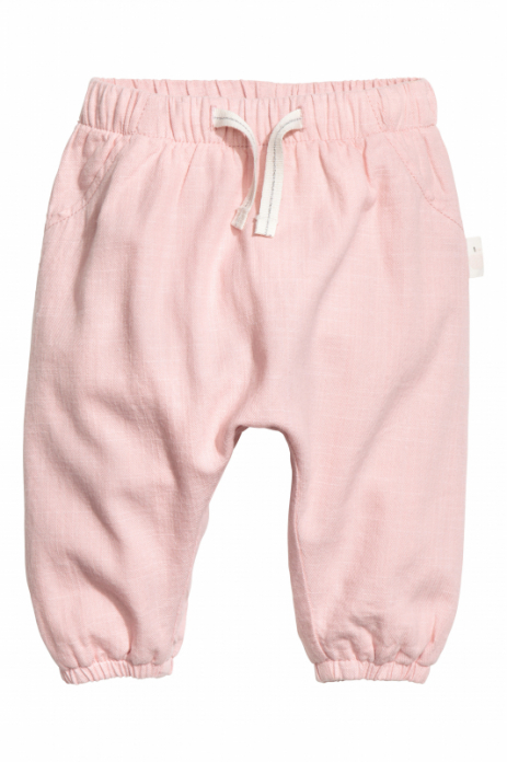 Штани  для дівчинки H&amp;M 0450314003 074 см (6-9 months) рожевий 56737