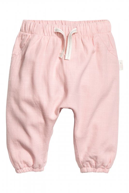 Штани  для дівчинки H&amp;M 0450314003 074 см (6-9 months) рожевий 56737